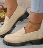Mocassino Penny Loafer in similpelle con suola platform per donna