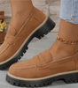 Mocassino Penny Loafer in similpelle con suola platform per donna