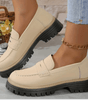Mocassino Penny Loafer in similpelle con suola platform per donna