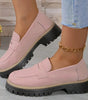Mocassino Penny Loafer in similpelle con suola platform per donna