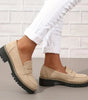 Mocassino Penny Loafer in similpelle con suola platform per donna