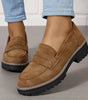 Mocassino Penny Loafer in similpelle con suola platform per donna