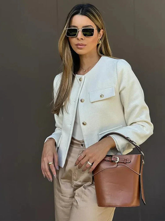 Veste en Tweed Classique pour Femme