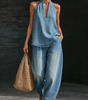 Completo in denim due pezzi da donna | Ideale per tutti i giorni