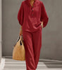 Completo casual da donna con pantaloni larghi | Ideale per l'estate