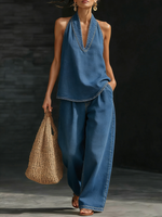 Completo in denim due pezzi da donna | Ideale per tutti i giorni