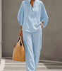 Completo casual da donna con pantaloni larghi | Ideale per l'estate