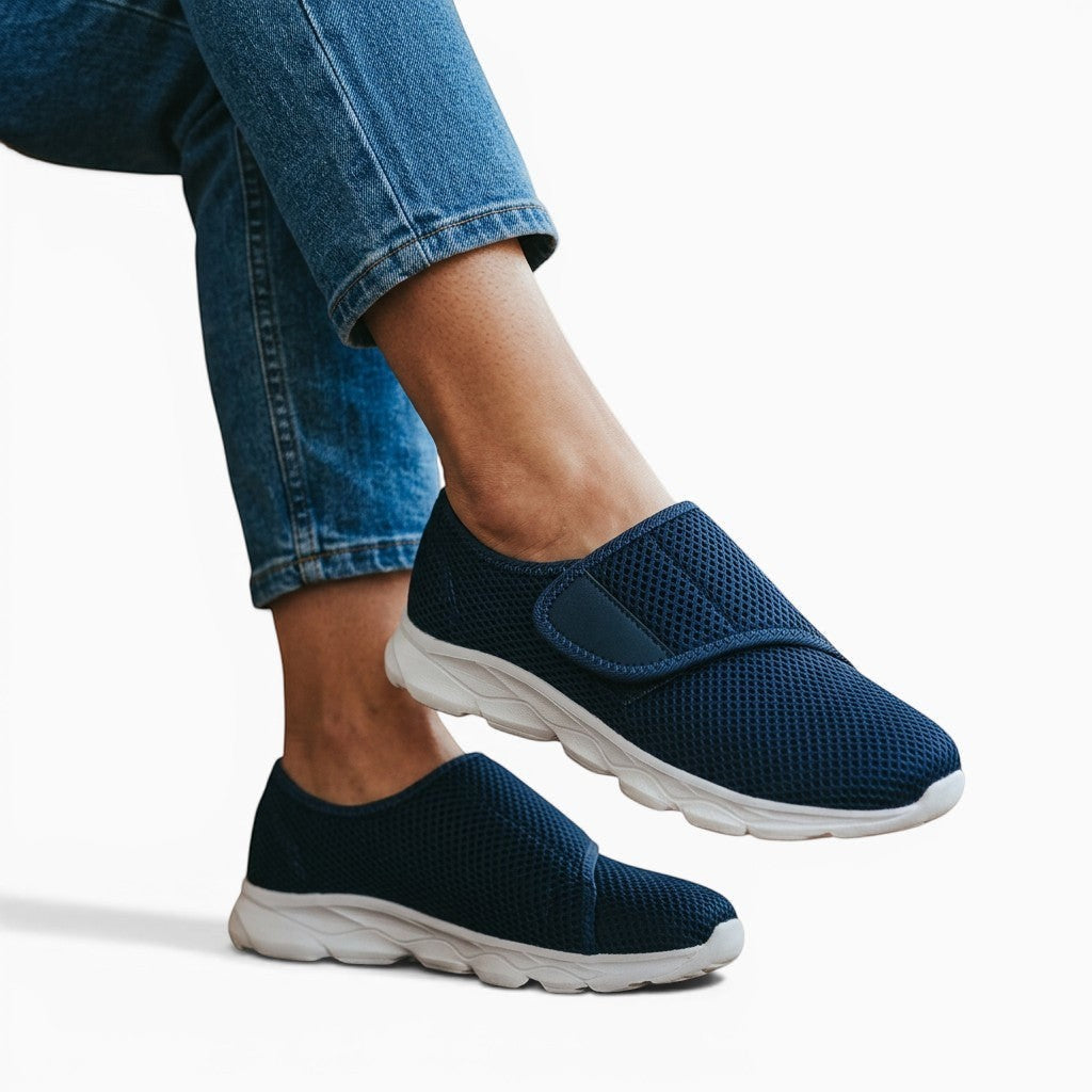 Cesto Confort per Piedi Larghi in Maglia Traspirante da Donna