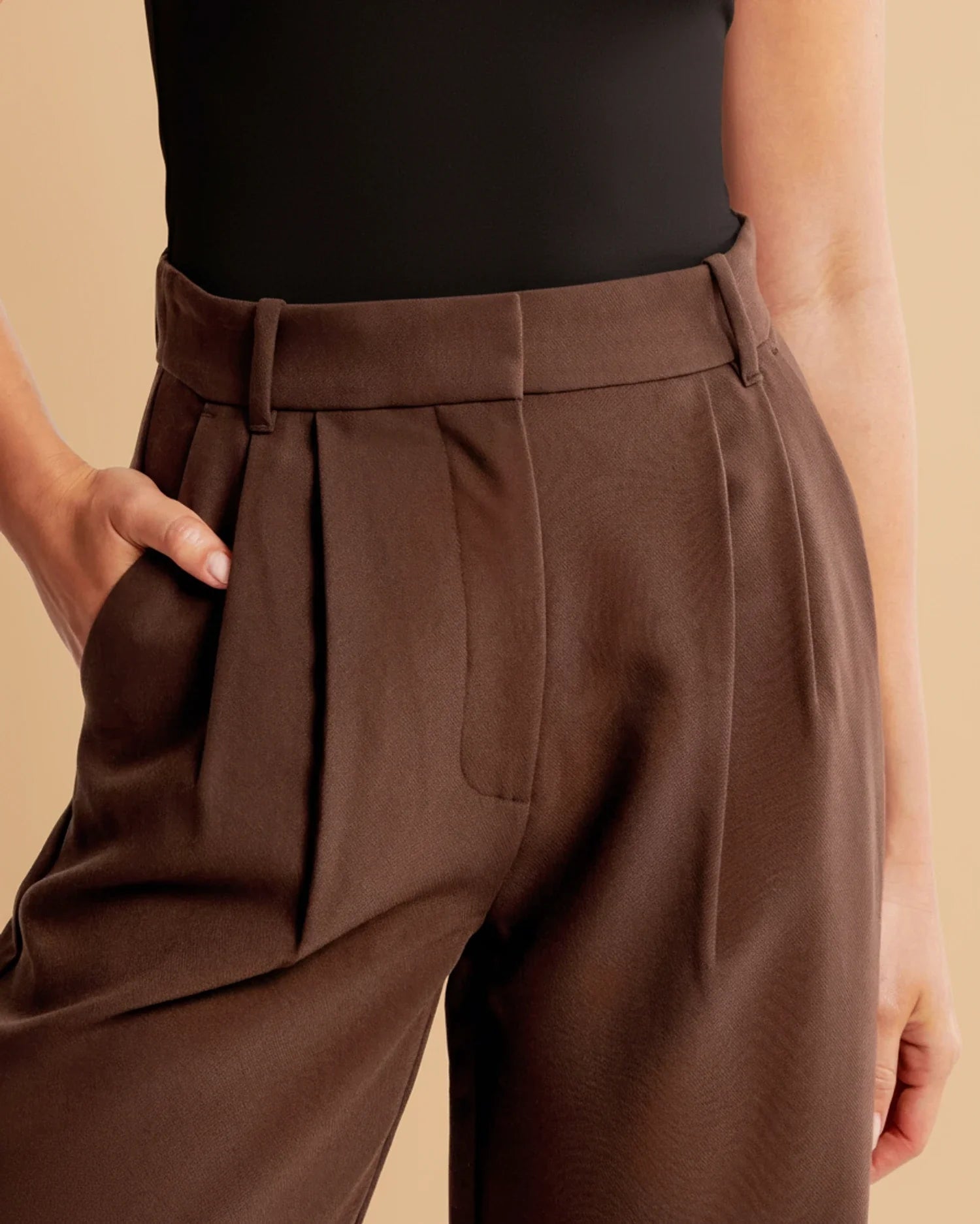 Pantalon à Jambes Larges et Taille Haute pour Femmes - Emilia Lane