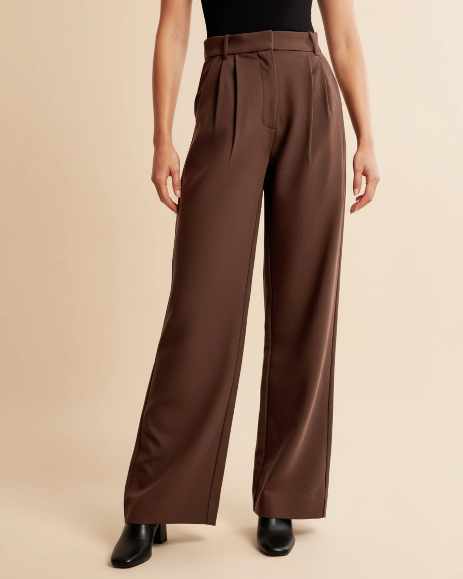 Pantalon à Jambes Larges et Taille Haute pour Femmes - Emilia Lane