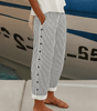 Pantalon à Rayures et Boutons pour Femmes - Emilia Lane