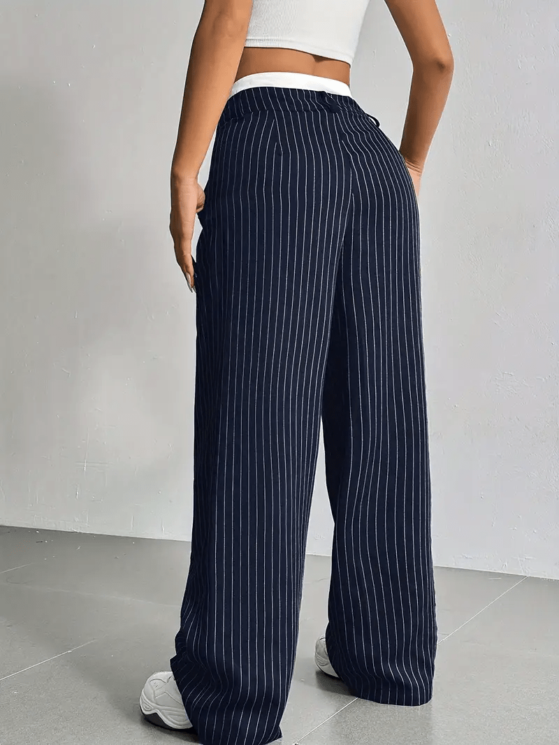 Pantalon Ample à Rayures pour Femmes - Emilia Lane