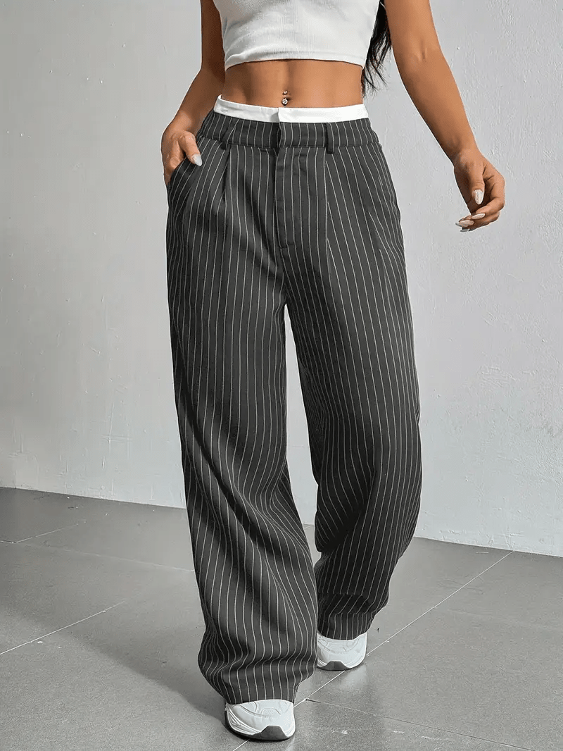 Pantalon Ample à Rayures pour Femmes - Emilia Lane
