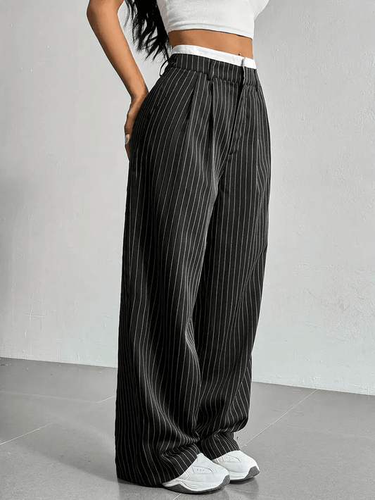 Pantalon Ample à Rayures pour Femmes - Emilia Lane
