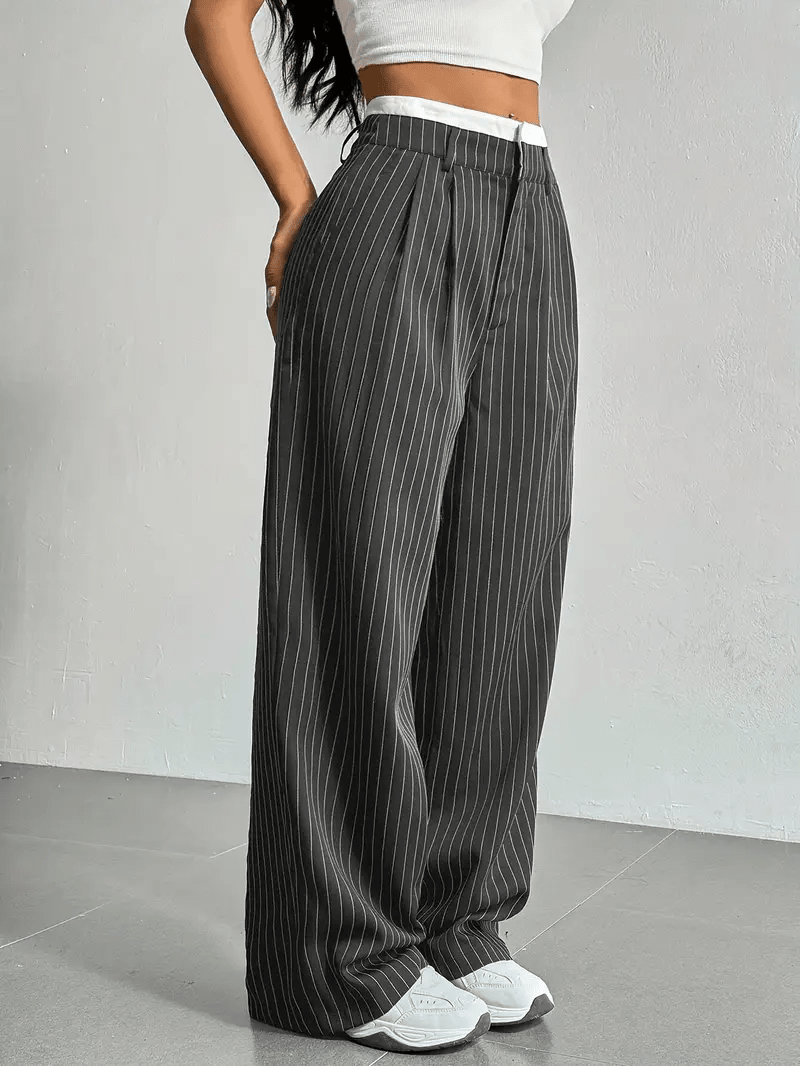 Pantalon Ample à Rayures pour Femmes - Emilia Lane