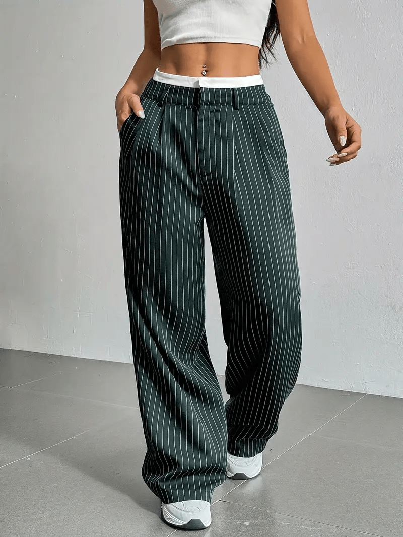 Pantalon Ample à Rayures pour Femmes - Emilia Lane