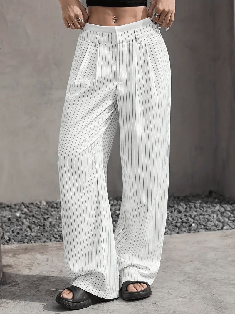 Pantalon Ample à Rayures pour Femmes - Emilia Lane