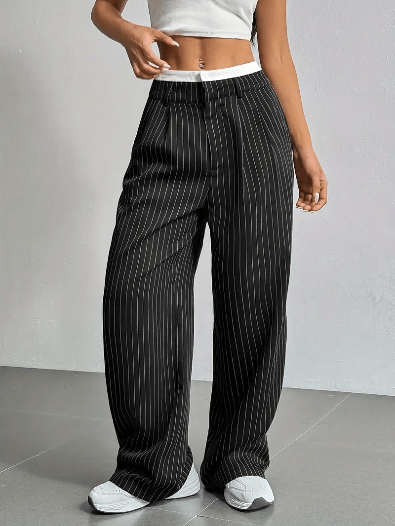 Pantalon Ample à Rayures pour Femmes - Emilia Lane