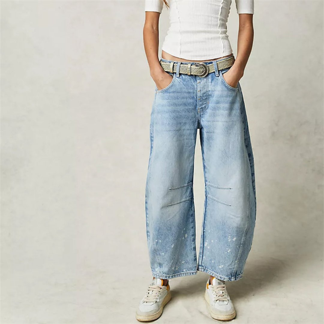 Pantalon Large en Denim pour Femme | Idéal pour le Printemps - Emilia Lane