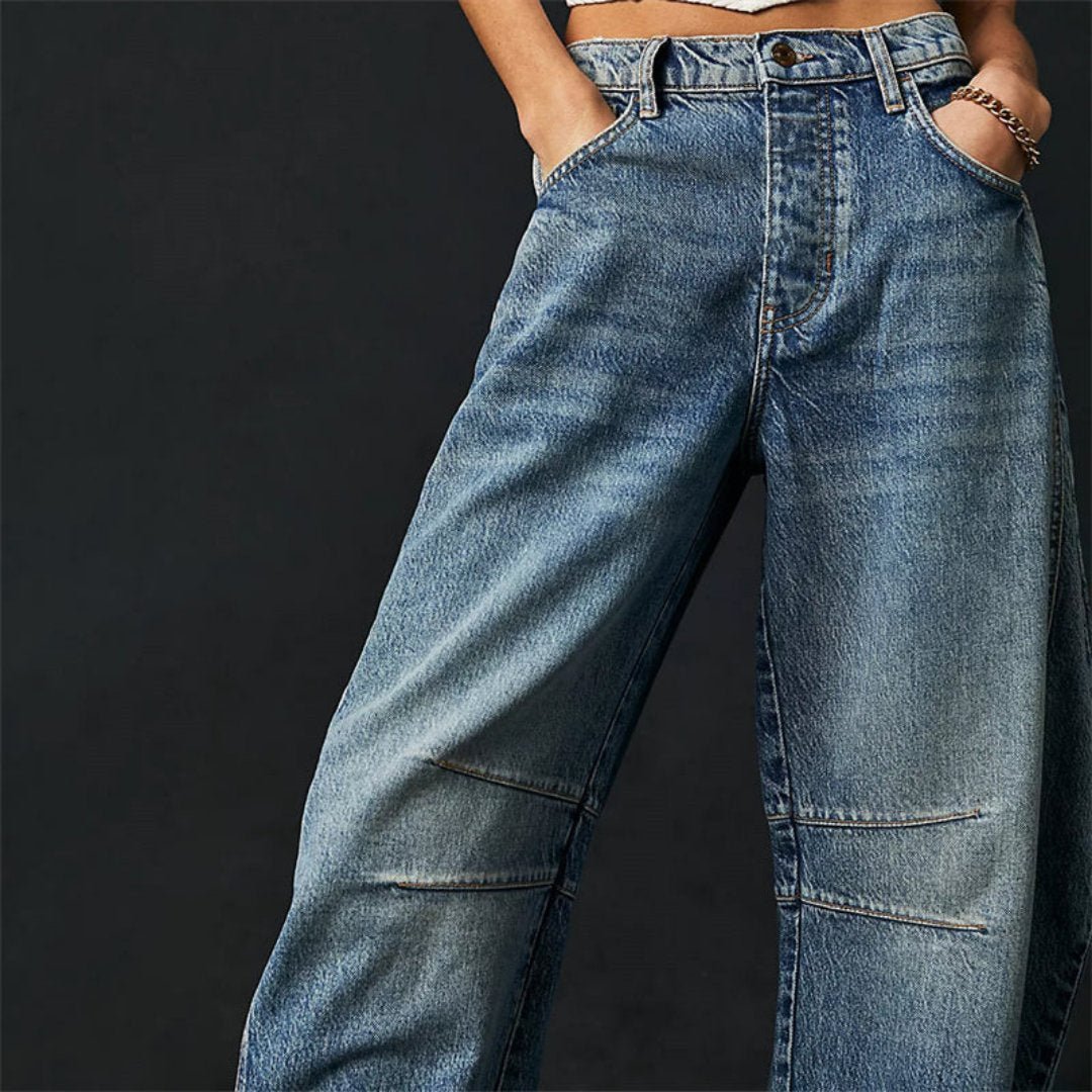 Pantalon Large en Denim pour Femme | Idéal pour le Printemps - Emilia Lane