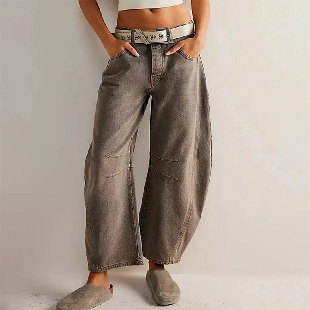Pantalon Large en Denim pour Femme | Idéal pour le Printemps - Emilia Lane