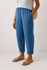 Pantalon Large Taille Haute en Coton et Lin pour Femmes - Emilia Lane