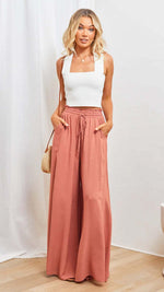 Pantalon Large Taille Haute en Tencel pour Femmes - Emilia Lane