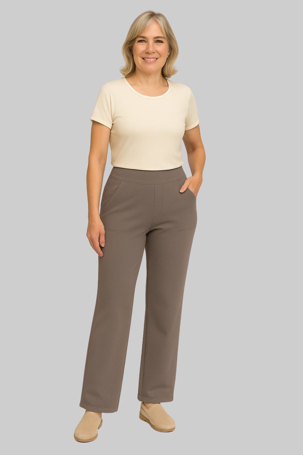 Pantalon Yoga Taille Haute et Poches pour Femmes - Emilia Lane