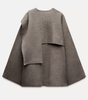 Poncho Asymétrique en Laine pour Femme - Emilia Lane