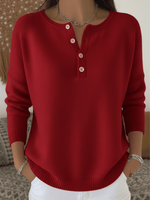 Pull à détail de bouton pour femmes - Emilia Lane