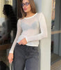 Pull ajusté à manches longues et col rond pour Femmes - Emilia Lane