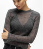 Pull ajusté à manches longues et col rond pour Femmes - Emilia Lane