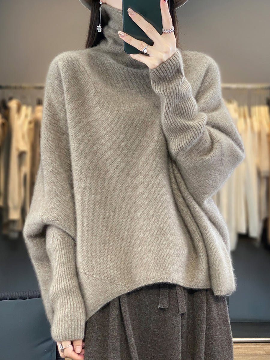 Pull Ample en Laine à Col Roulé pour Femme - Emilia Lane