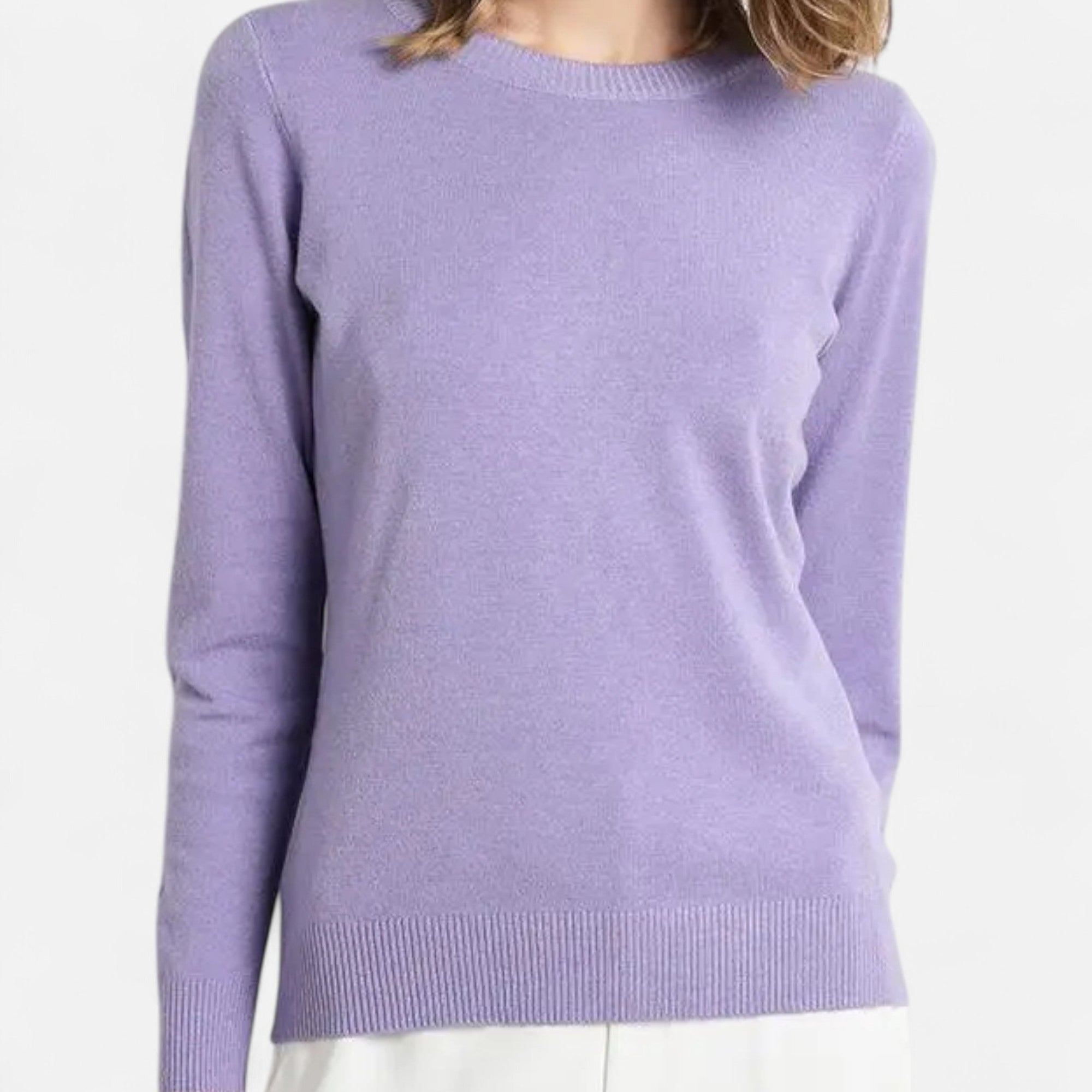 Pull Col Rond en Laine Mérinos pour Femmes - Emilia Lane