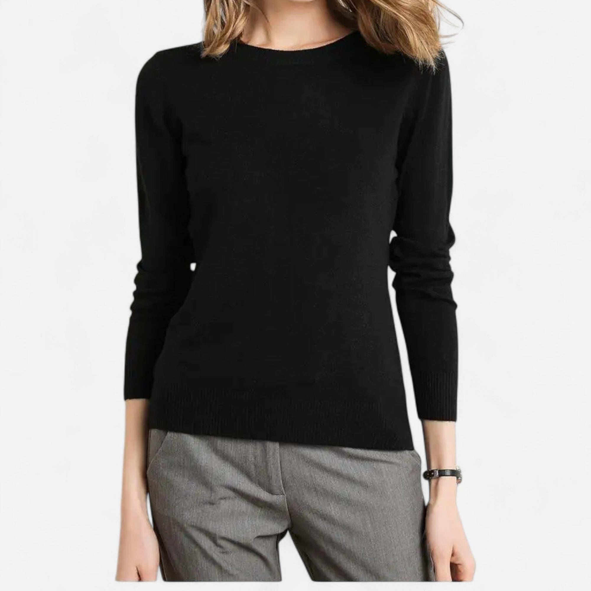 Pull Col Rond en Laine Mérinos pour Femmes - Emilia Lane