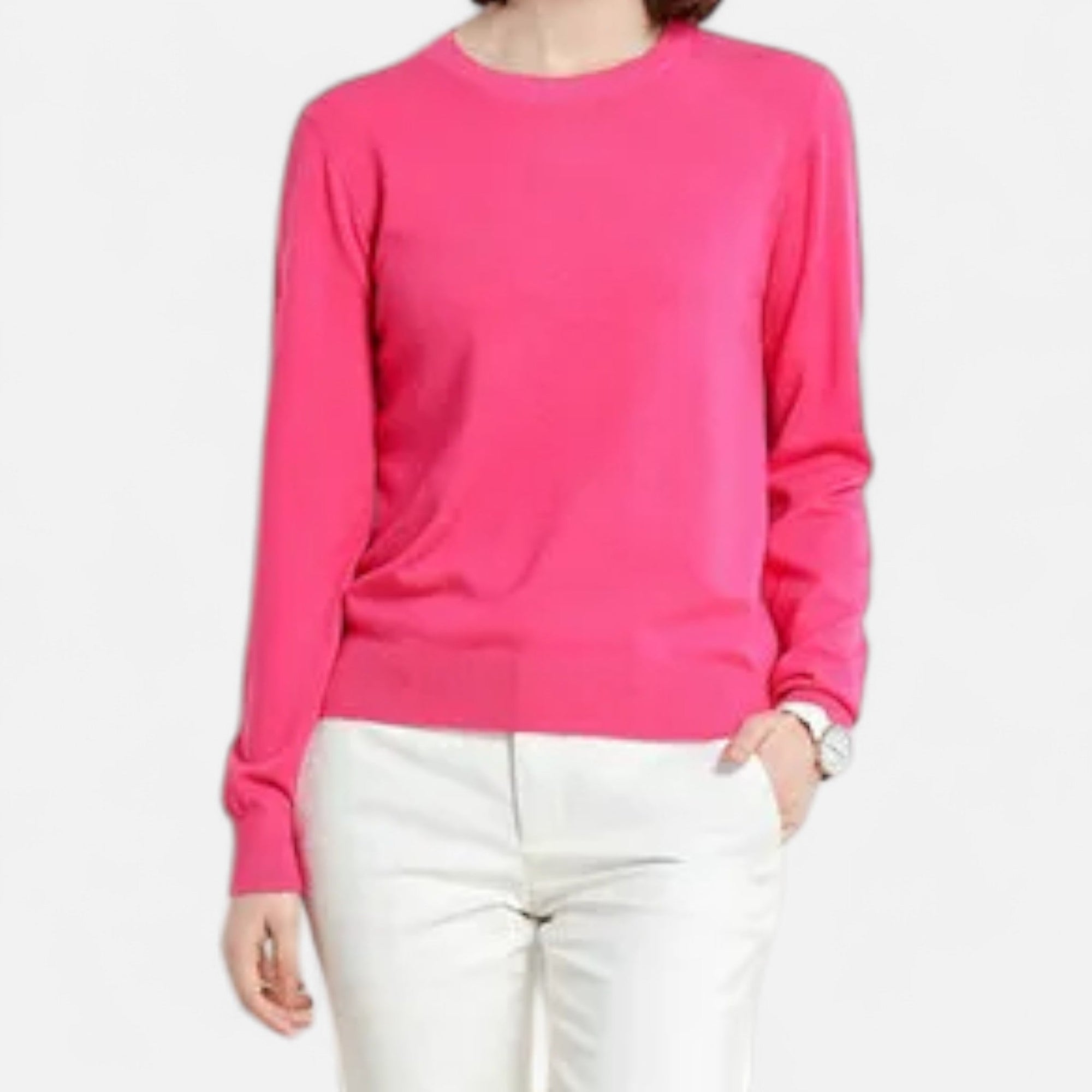 Pull Col Rond en Laine Mérinos pour Femmes - Emilia Lane