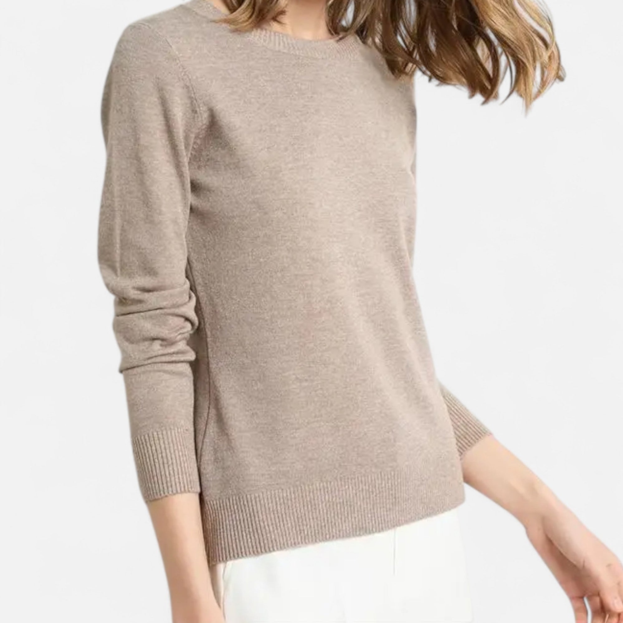Pull Col Rond en Laine Mérinos pour Femmes - Emilia Lane