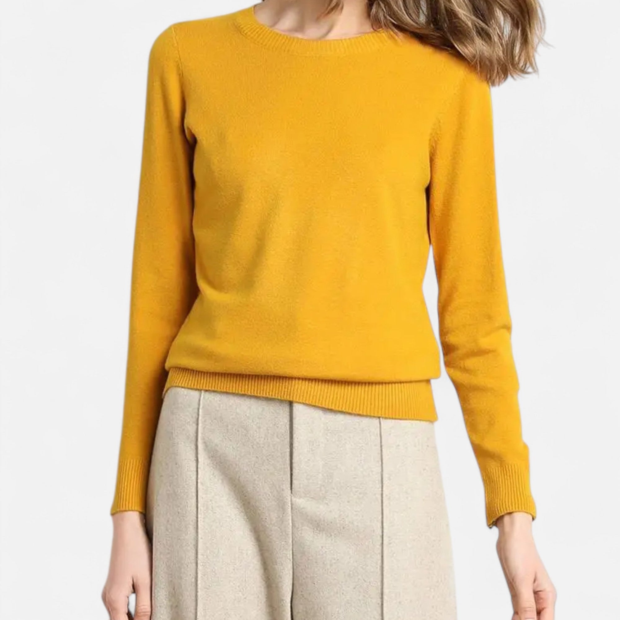 Pull Col Rond en Laine Mérinos pour Femmes - Emilia Lane