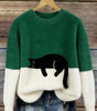 Pull décontracté avec motif chat pour femmes - Emilia Lane