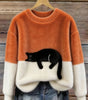 Pull décontracté avec motif chat pour femmes - Emilia Lane