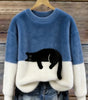 Pull décontracté avec motif chat pour femmes - Emilia Lane