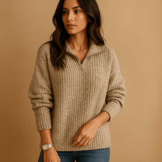Pull demi - zip pour femme - Emilia Lane