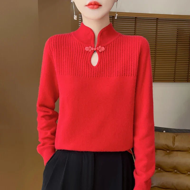 Pull en Laine à Col Montant pour Femme - Emilia Lane