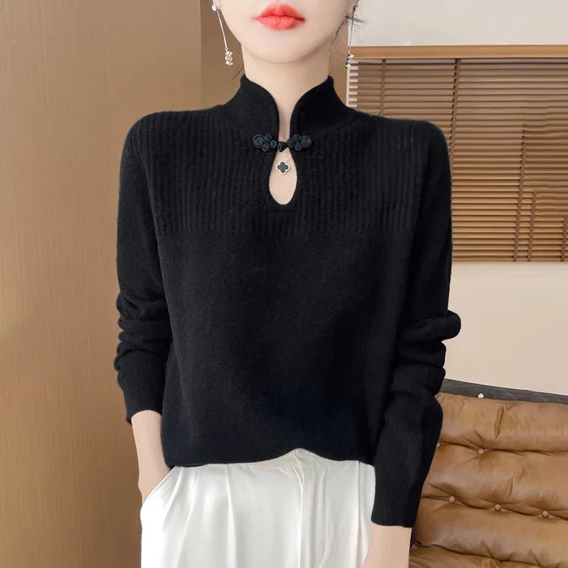 Pull en Laine à Col Montant pour Femme - Emilia Lane