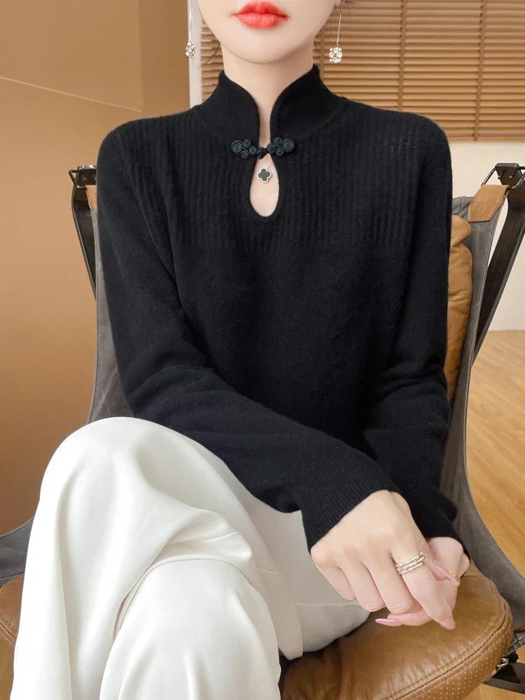 Pull en Laine à Col Montant pour Femme - Emilia Lane