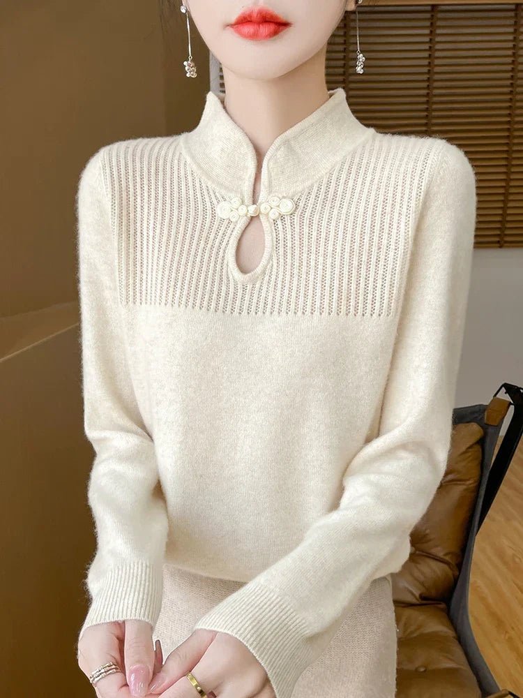 Pull en Laine à Col Montant pour Femme - Emilia Lane