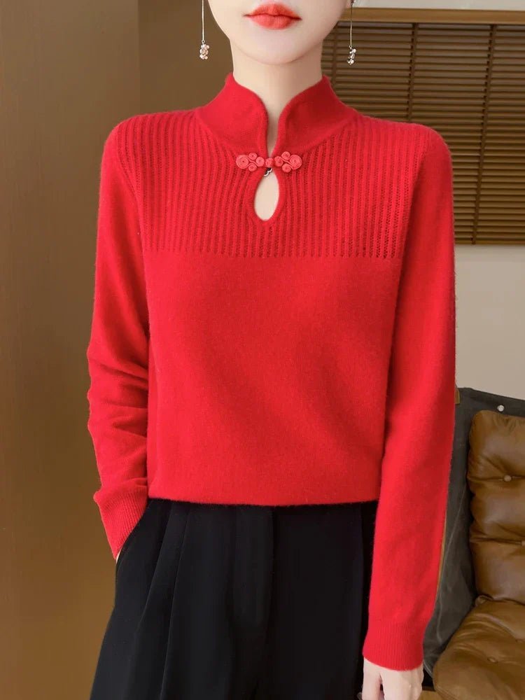 Pull en Laine à Col Montant pour Femme - Emilia Lane