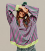 Pull oversize à rayures pour femmes - Emilia Lane