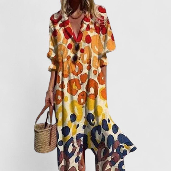 Robe A - line imprimée pour femmes - Emilia Lane