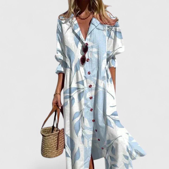 Robe A - line imprimée pour femmes - Emilia Lane